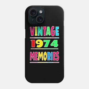 Vintage 1974 Memories Phone Case