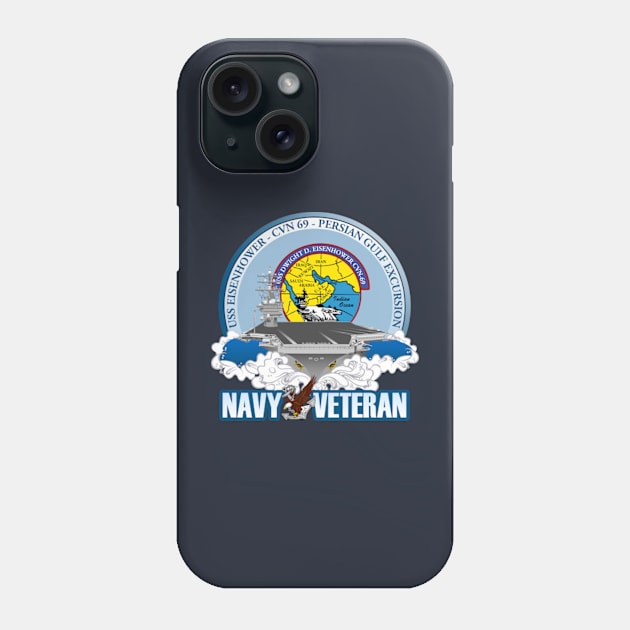 USS Eisenhower CVN69 Persian Gulf Excursion Phone Case by MilitaryVetShop