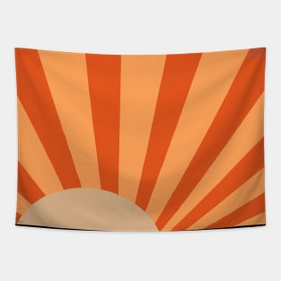 Orange Clouds Tapestry