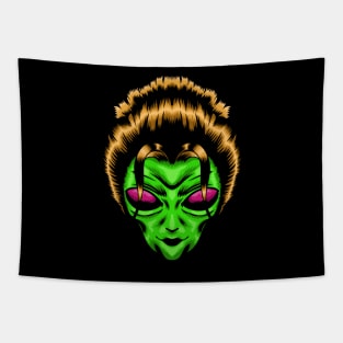 Geisha Alien Tapestry