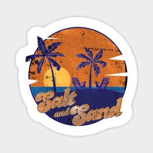 Vintage Palm Trees Vacation Travel Sea Retro Design Magnet