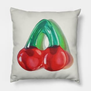 BFFs - cherry gummy candy painting (no background) Pillow