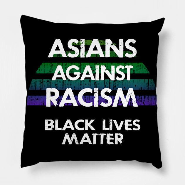 Asians for black lives. Against racism. Rise and resist. End brutality, violence. Fight systemic hate. No place for racists. Equality, justice. Standing in solidarity. We all bleed red Pillow by IvyArtistic