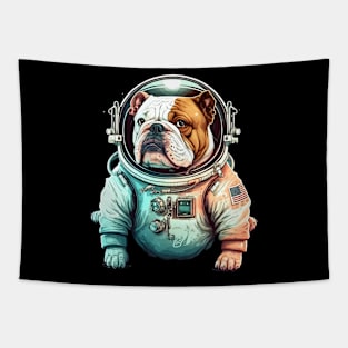 Bulldog Astronaut Tapestry