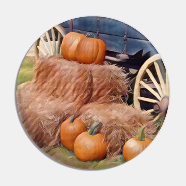 Hayride and Pumpkins Pin by AJDesignsstuff