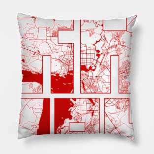 Kazan, Russia City Map Typography - Oriental Pillow