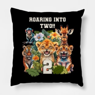 Kids 2 Year Old Jungle Safari Theme Pillow