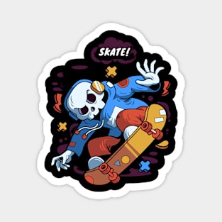 skater skull Magnet