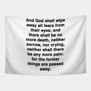 Revelation 21:4  Bible Verse Typography KJV Tapestry