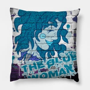 The Blue Woman Pillow