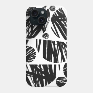 Abstract Black and White Geometric Pattern Phone Case