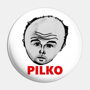 My original cartoon / caricature of Karl Pilkington Pin