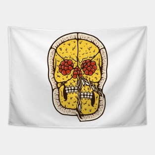 Pizza Skull Tapestry