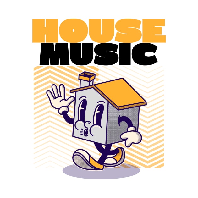 HOUSE MUSIC  - Character (Orange/Black) by DISCOTHREADZ 