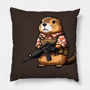 Tactical Groundhog Pillow