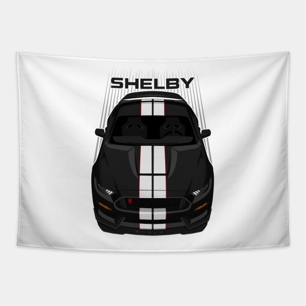 Ford Mustang Shelby GT350R 2015 - 2020 - Black - White Stripes Tapestry by V8social