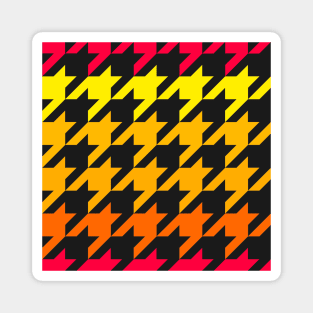 Colorful Houndstooth Tartan Checkered Seamless Pattern Magnet