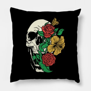 Flower Skull Pillow