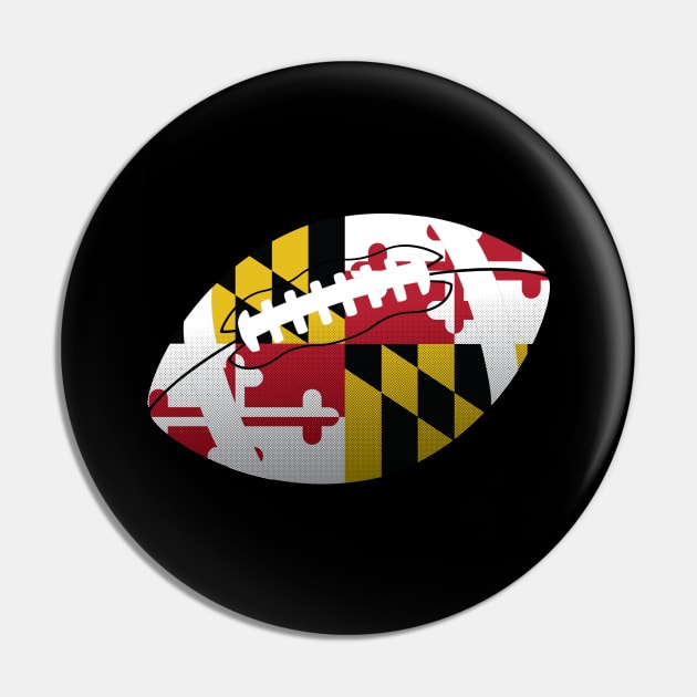 Maryland Flag Football Pin by polliadesign