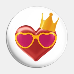 Heart in Pink Glasses Pin