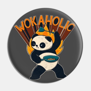 Workaholic Wokaholic Panda Pin