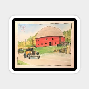 Arcadia Round Barn on Route 66 in Arcadia, Oklahoma Magnet