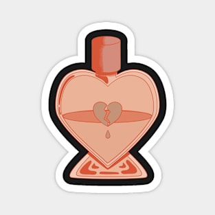 Heartbreak Healer Pastel Potion Bottle Magnet