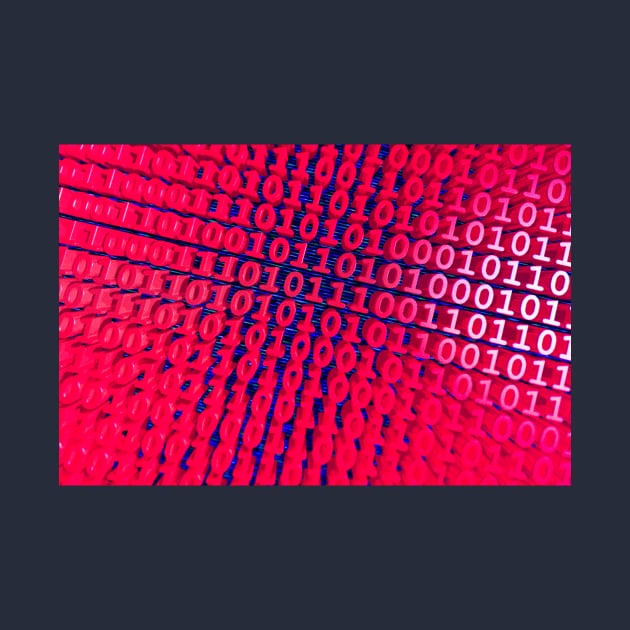 Binary Numbers, Computer Talk, Red And Blue by tommysphotos