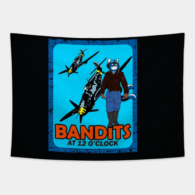 Two Tailed Tom Bf-109 Pilot Poster Tapestry by Two Tailed Tom