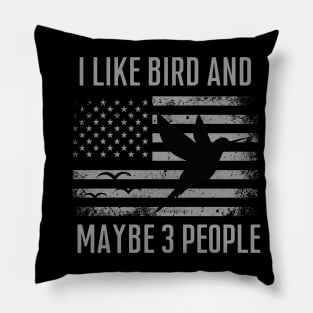 I love birds and maybe 3 people love the USA flag Pillow