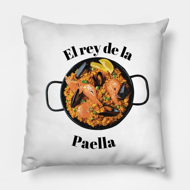 El rey de la paella Pillow by Holailustra