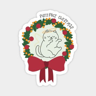 Purrrfect Christmas Magnet