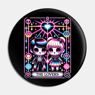 The Lovers Tarot Card Kawaii Cute Pastel Goth Pin