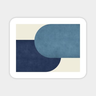 Half Circle Colorblock - Blue Navy Magnet