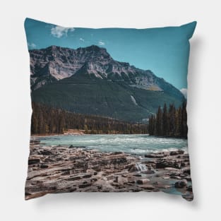 Jasper National Park Mountain Landscape Photo V3 Pillow