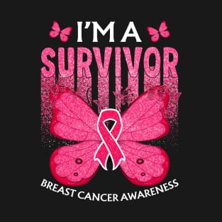 In October We Wear Pink Butterfly Breast Cancer Awareness T-Shirt