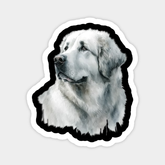 Snow-Capped Serenade Great Pyrenees Dreams, Tee Trendsetter Triumphs Magnet by Northground