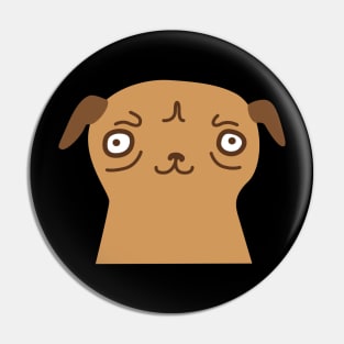 Cute grumpy dog Pin