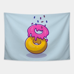 Doughnut Ingredient Cartoon Tapestry