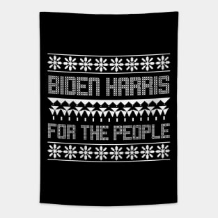 biden harris for the people ugly christmas sweater Tapestry