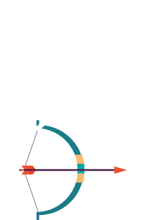 Archery arrow and bow Magnet