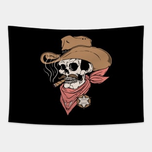 Skull Sheriff Tapestry