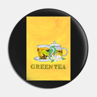 Green tea Pin