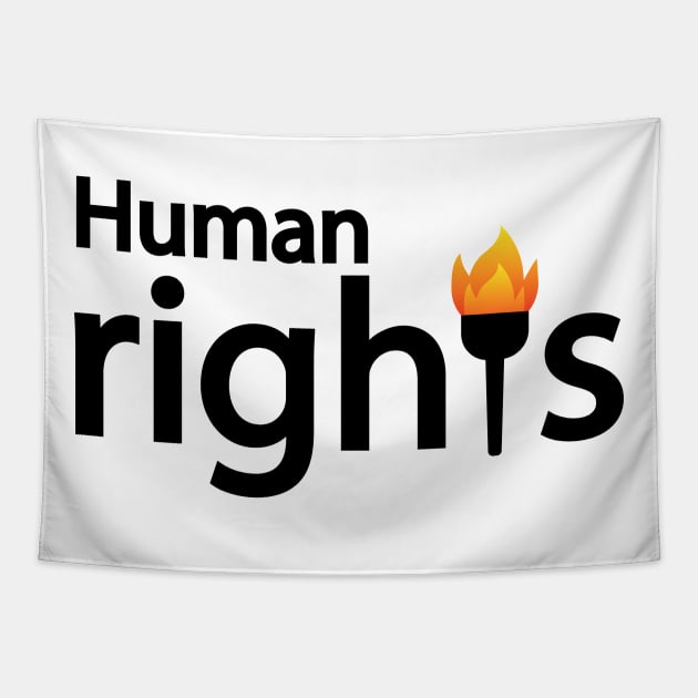 Human rights artistic typography design Tapestry by DinaShalash