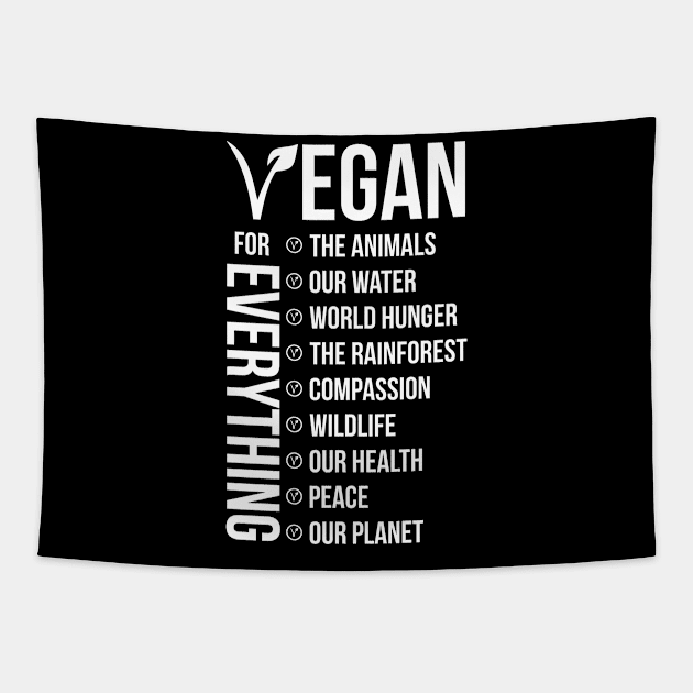 Vegan for Everything Tapestry by paola.illustrations