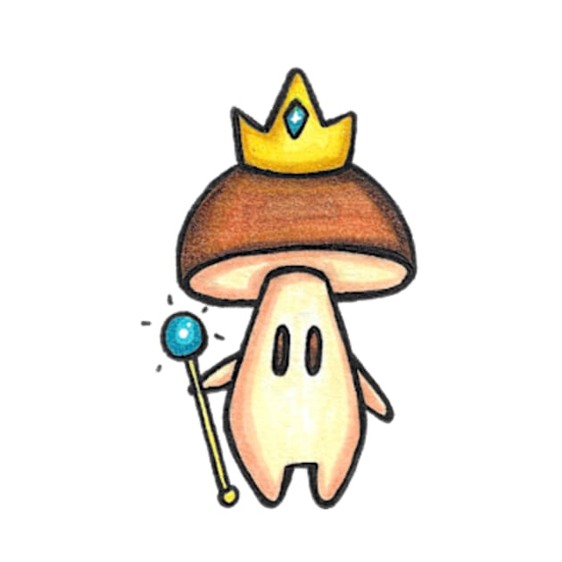 King Bolete - Hand Drawn Shroom Buddy by JadedOddity