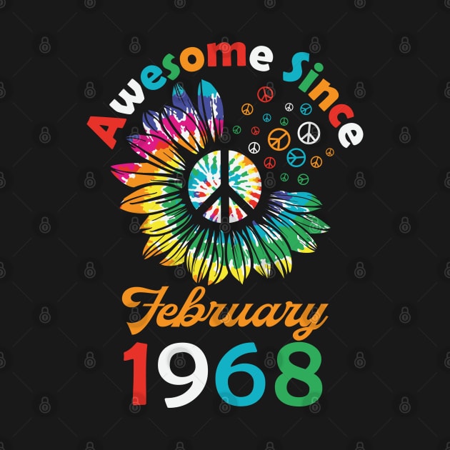 Funny Birthday Quote, Awesome Since February 1968, Retro Birthday by Estrytee