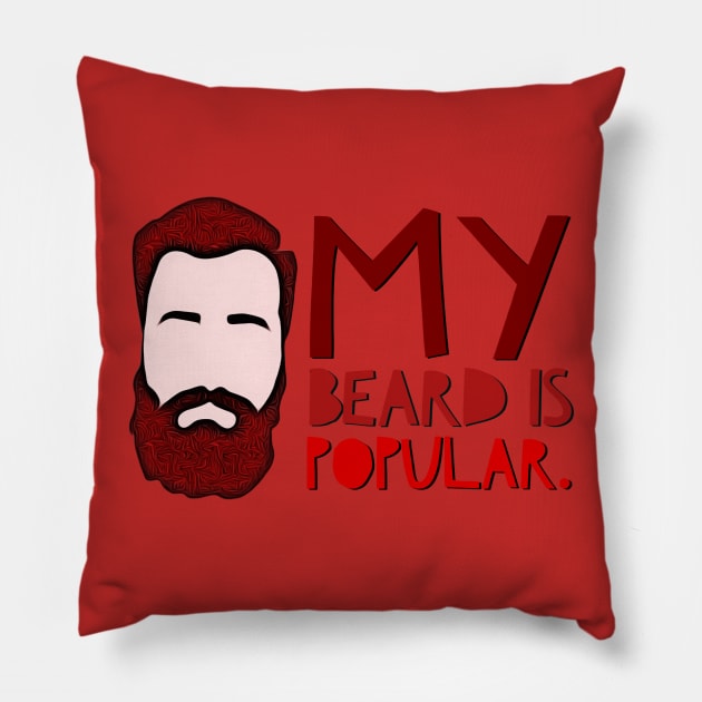 Popular Beard Pillow by JasonLloyd