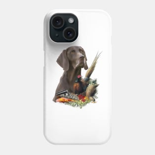 German Shorthaired Pointer with pheasant Phone Case
