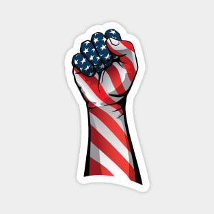 American Pride Raised Fist Magnet